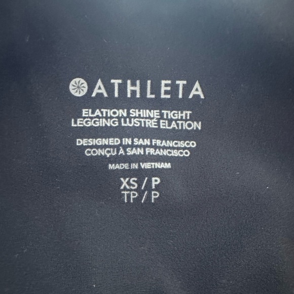 Athleta Elation Shine Tight - Black - size XS P - Picture 4 of 6